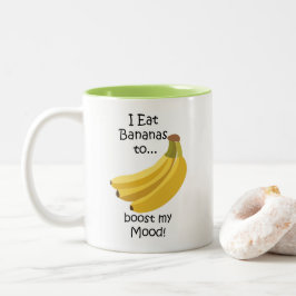 Banana Frukt Boostar Mitt Humör Roligt Två-Tonad Mugg