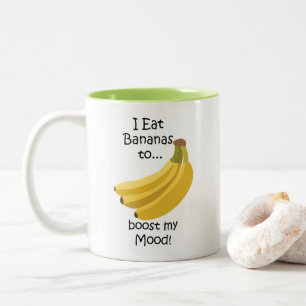 Banana Frukt Boostar Mitt Humör Roligt Två-Tonad Mugg