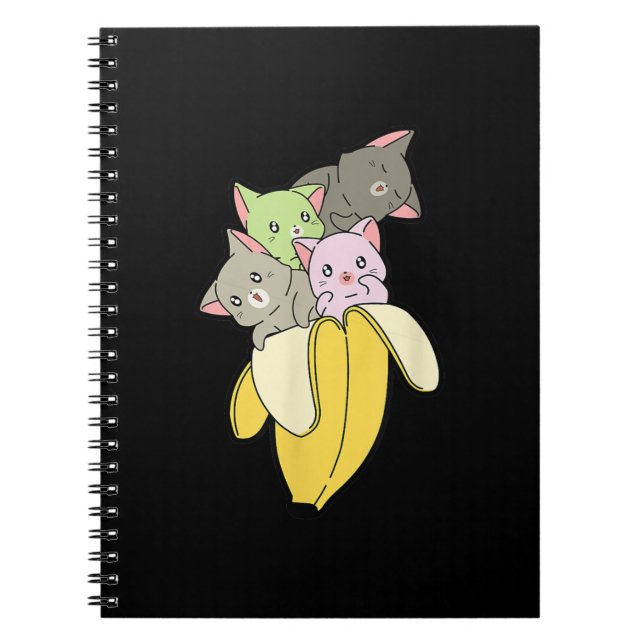 Banana Funny Cat | Cute Kitten Gift Anteckningsbok (Framsidan)