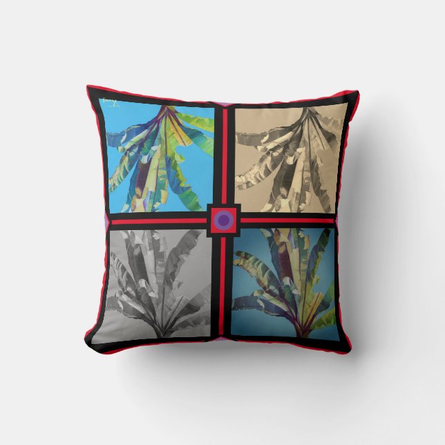 Banana × fyra av Bruce Tunis Kudde (Framsida)