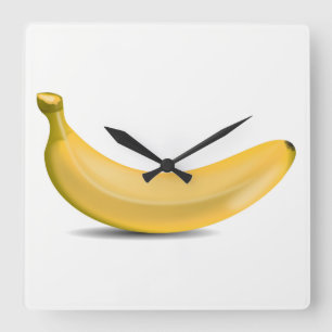 Banana Fyrkantig Klocka