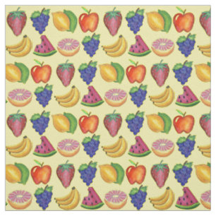 Banana Grape Strawberry Melon Fruit Fabric Tyg