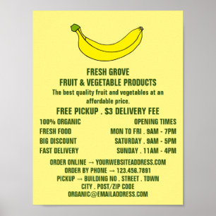 Banana, Greengrocers-reklam Poster