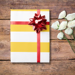 Banana Gult White Wide Vågrät Stripe Presentpapper<br><div class="desc">Banana Gult och White Wide Vågrät Strepe Wrapping Papper</div>