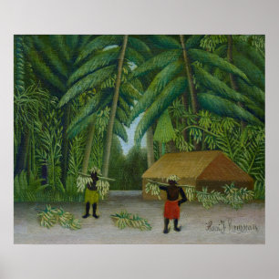 Banana Harvest, Berömd Painting Poster