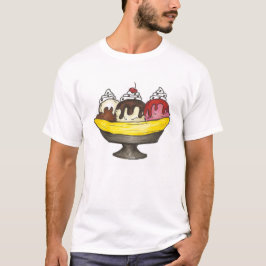 Banana Ice Cream Sundae Split Foodie Junk Food T Shirt