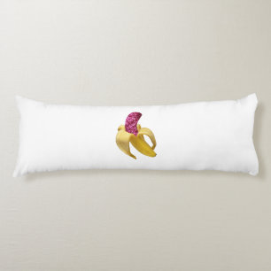 Banana in faux Rosa Glitter Ser Delicious Kroppskudde