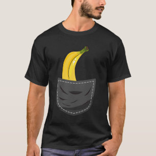 Banana in Pocket Graphic Fruit Vegan Health T Shirt