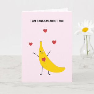  Banana jag är Bananas om dig Valentine Kärlek   Kort