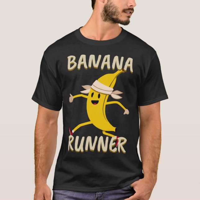 Banana joggare joggning som går ut på att spruta b t shirt (Framsida)