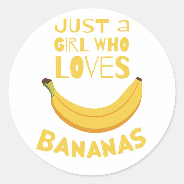 Banana Kärlek Runt Klistermärke (Framsida)