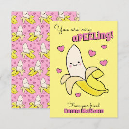 Banana Kids Classroom Valentine Cards Tack Kort