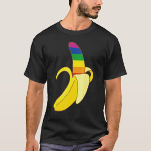 Banana Lgbt Flagga Cute Support Gay pride Bisexual T Shirt