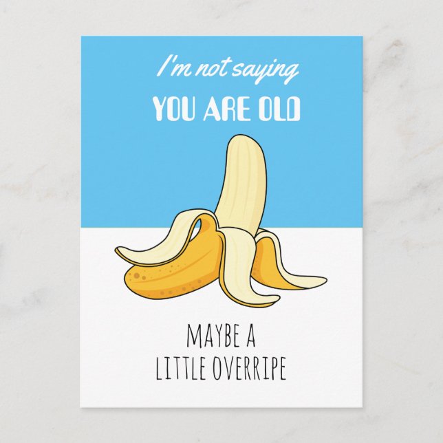Banana Little Overmope Funny Birthday Gift Helg Vykort (Framsida)