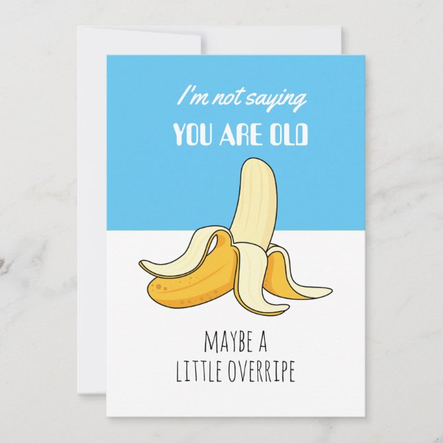 Banana Little Overmope Funny Birthday Gift Inbjudningar (Framsida)