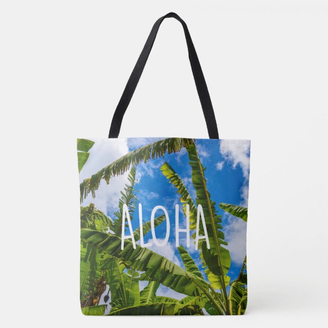 Banana Löv, Grove Farm Hawaiian Aloha Beach Bag Tygkasse (Framsida)