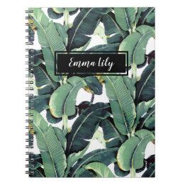 Banana Löv Handflatan Tropical Spiral Notebook Anteckningsbok