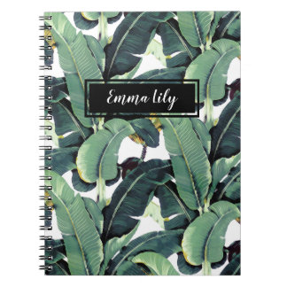Banana Löv Handflatan Tropical Spiral Notebook Anteckningsbok
