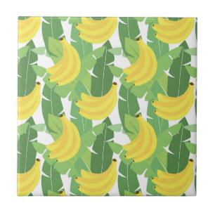 Banana Löv och Frukt Mönster Kakelplatta