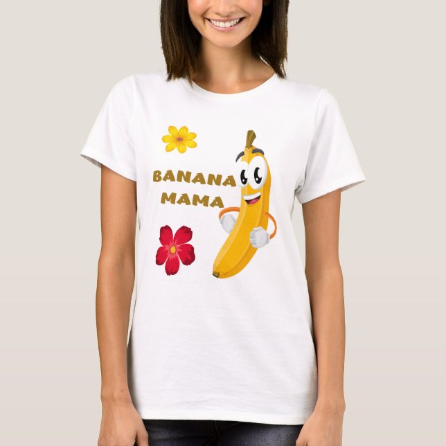 Banana Mamma för Mor dag T Shirt (Framsida)