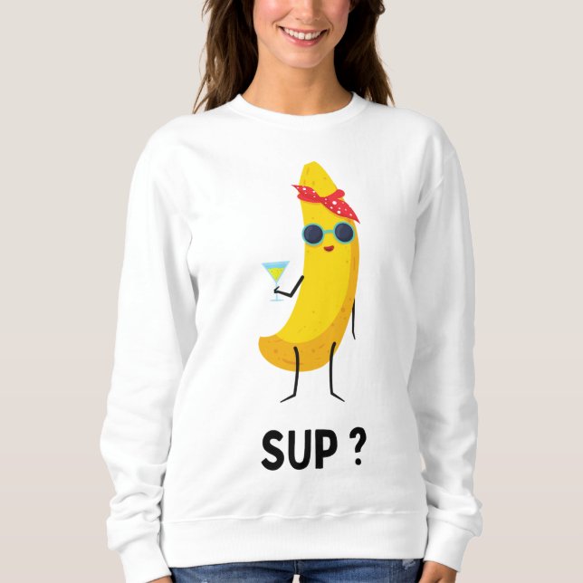 Banana med glasfruktvegetarianer vegans t shirt (Framsida)