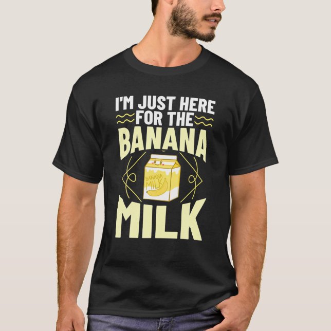 Banana Mjölk Milkskaka koreanska smaksatta choklat T Shirt (Framsida)