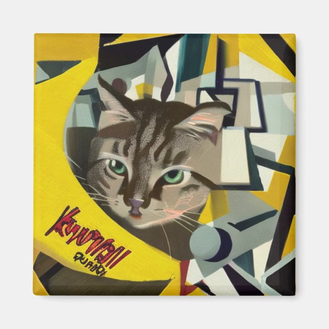 Banana Mobil Cat Magnet (Framsidan)