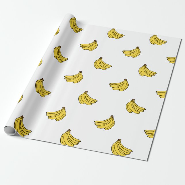 Banana Mönster 1 Presentpapper (Utrullad)