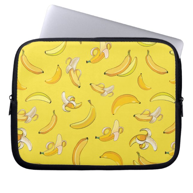 Banana Mönster 4 Laptop Fodral (Framsidan)