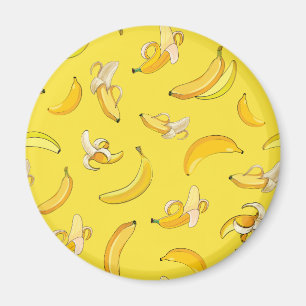 Banana Mönster 4 Magnet