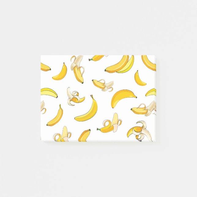 Banana Mönster 4 Post-it Block (Framsida)