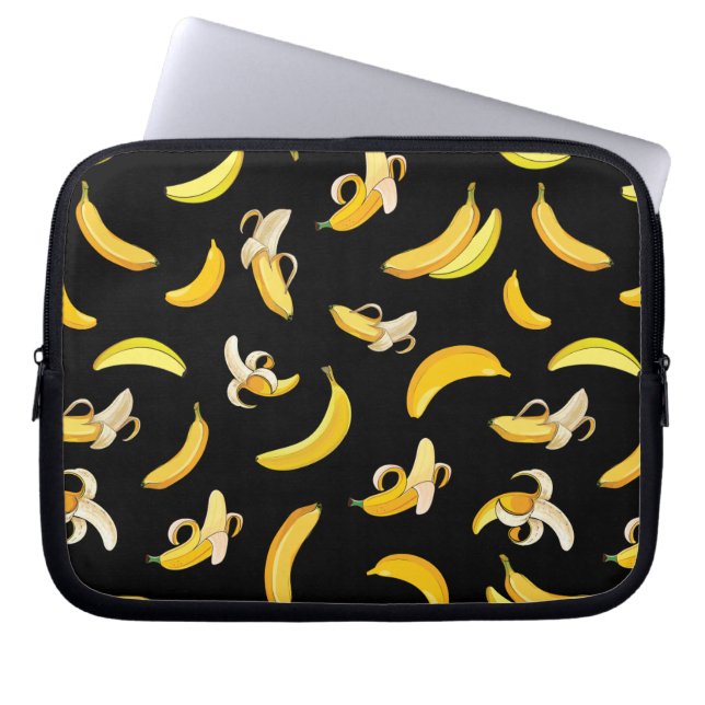Banana Mönster 5 Laptop Fodral (Framsidan)