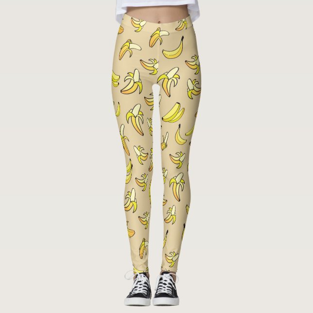 Banana Mönster Leggings (Framsida)