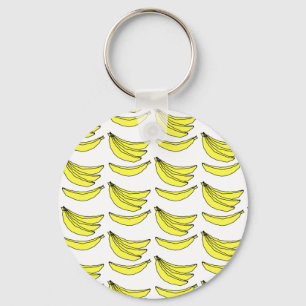 Banana Mönster. Nyckelring