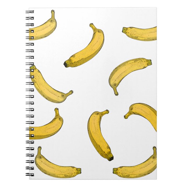 Banana mönster sketch-version anteckningsbok med spiral (Framsidan)
