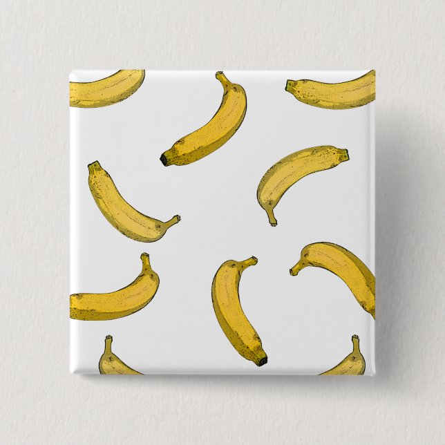Banana mönster sketch-version knapp (Framsida)