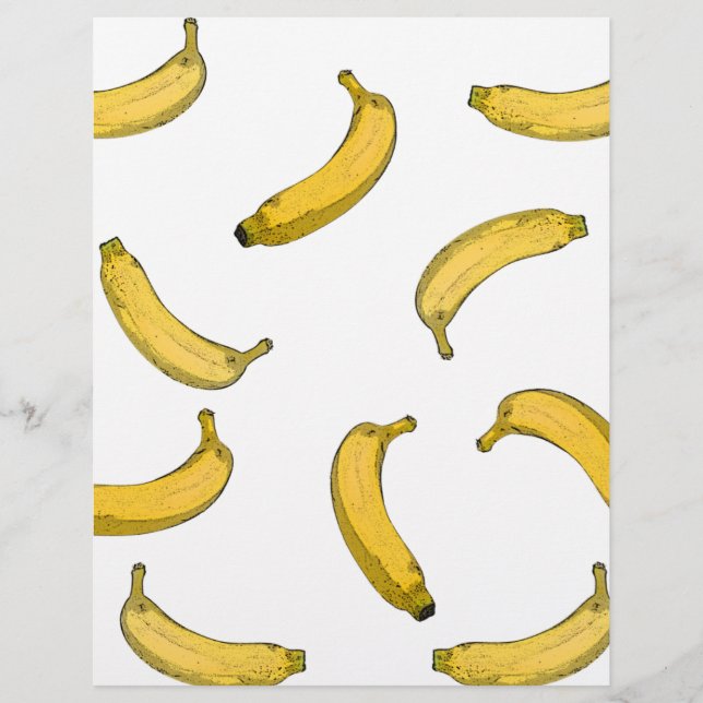 Banana mönster sketch-version reklamblad (Framsidan)