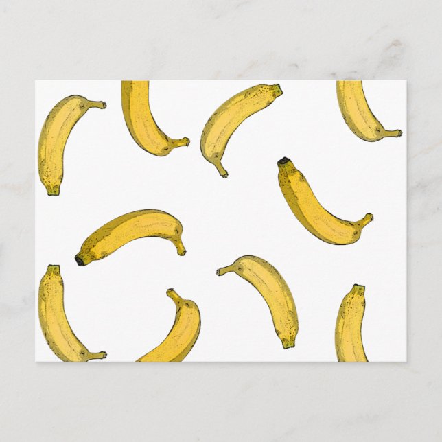 Banana mönster sketch-version vykort (Framsida)