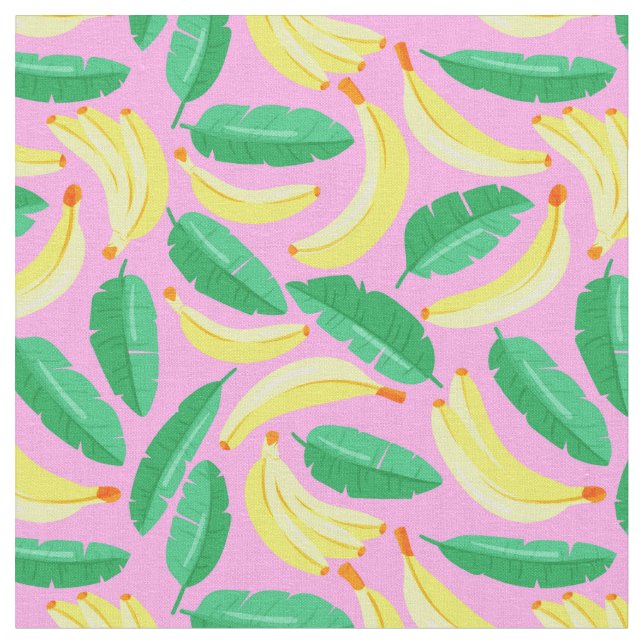 Banana mönster tyg (Närbild)