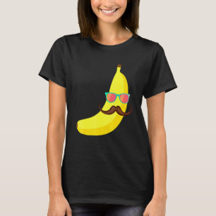 Banana Mustache Sunglasses Summer Vacation Tropik T Shirt