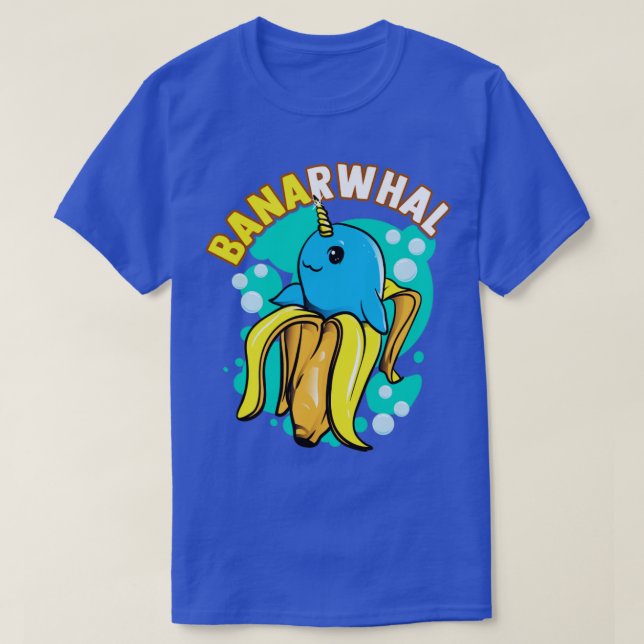 Banana Narwhal Banarwhal Funny Food Creates T Shirt (Design framsida)