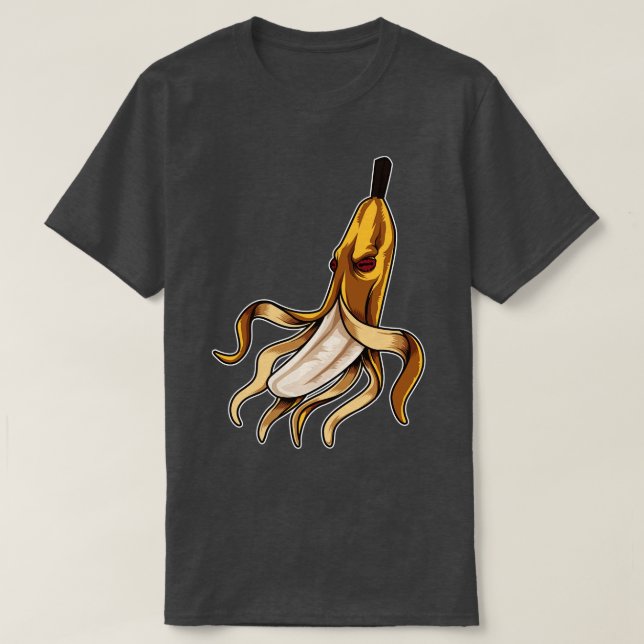 Banana Octopus Underwater Vitamins T Shirt (Design framsida)