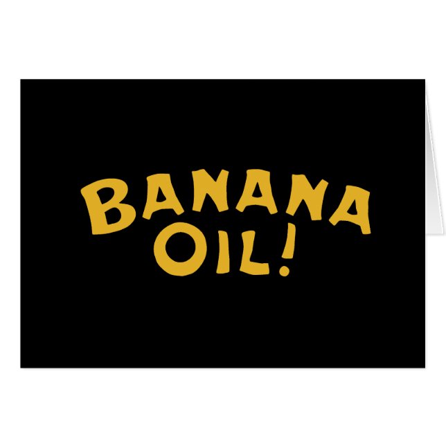 Banana Oil Hälsningskort (Framsidan Horizontal)