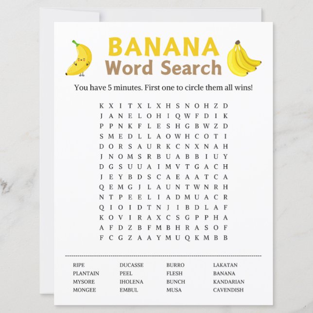 Banana Ord Search Game (Framsida)