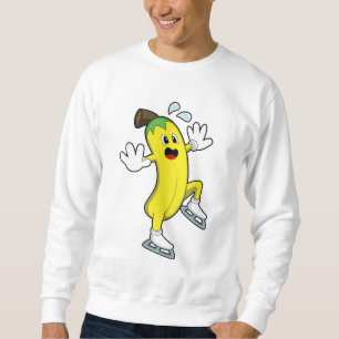 Banana på skridskoåkning med skridskor.PNG Lång Ärmad Tröja