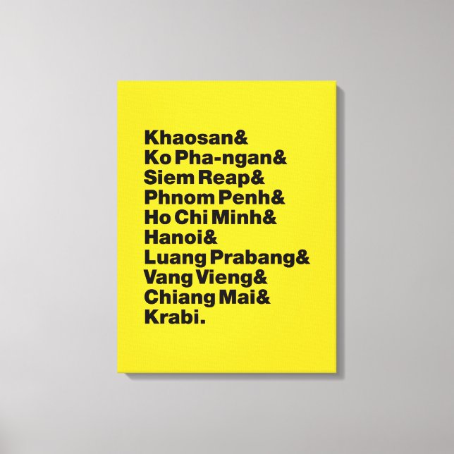 Banana Pancake Trail / Circuit Canvastryck (Framsida)