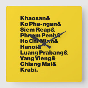 Banana Pancake Trail/Circuit Fyrkantig Klocka