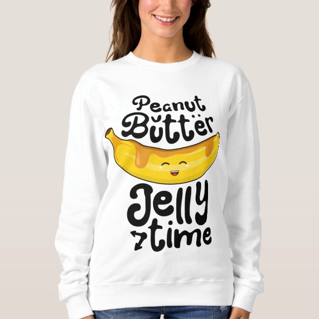 Banana Peanut Butter Jelly Time Funny Sweet Fruit T Shirt (Framsida)