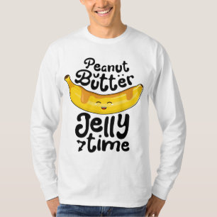 Banana Peanut Butter Jelly Time Funny Sweet Fruit T Shirt