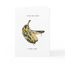 Banana Peel Valentines hälsningskort på dagen